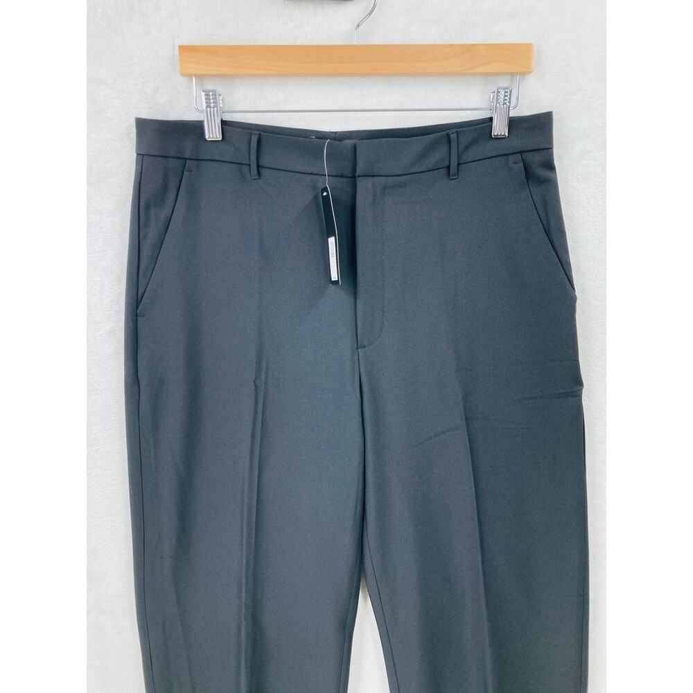 Banana Republic Pants Womens 12 Sculpted Stretch Pleated Black Trousers New Flaw - Picture 2 of 14